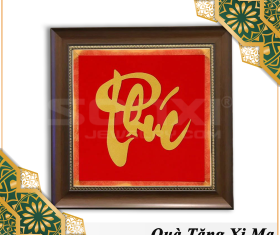 TRANH TREO TƯỜNG PHÚC - LỘC - THỌ MẠ VÀNG 24K