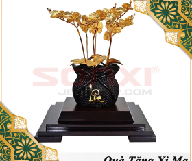 CHẬU LAN HỒ ĐIỆP 6 CÀNH MẠ VÀNG 24K