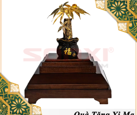 CHÂU CÂY KIM NGÂN MẠ VÀNG 24K