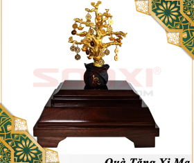 CHẬU CÂY TÀI LỘC MẠ VÀNG 24K