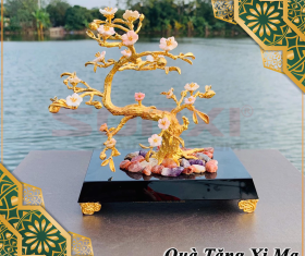 CÂY HOA ĐÀO ỐC MẠ VÀNG 24K
