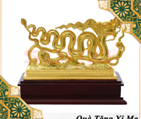 TƯỢNG RỒNG THỜI LÝ SƠN MẠ VÀNG 24K