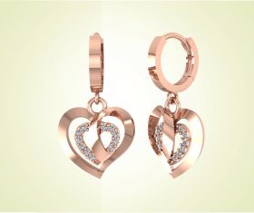 BÔNG TAI KHOEN BẤM TREO VÀNG NON