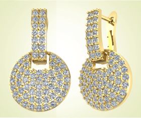 BÔNG TAI KHOEN BẤM TREO VÀNG NON